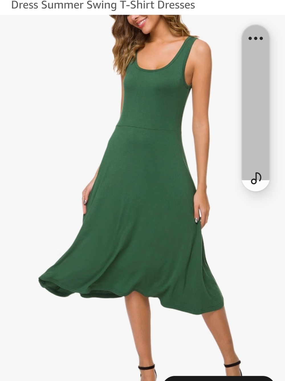 Sleeveless Midi Swing Dress
